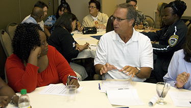 People having a meeting