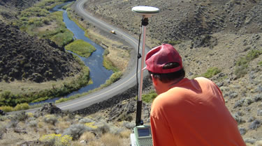 Employee checking a station
