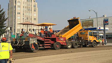 Construction in downtown Baker City