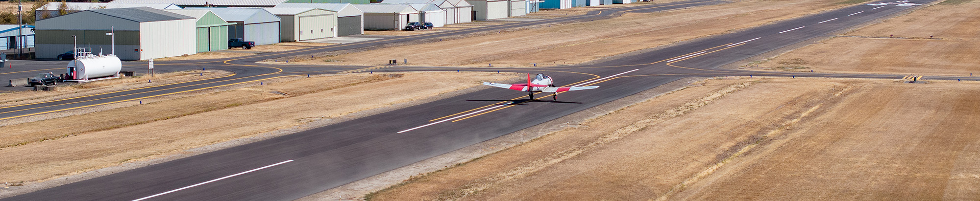small plan on runway