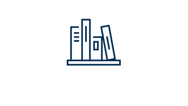 Library bookshelf icon.