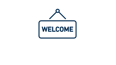 Welcome sign icon.