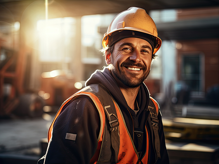contractor in hard hat