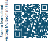 QR code to learn about visiting Multnomah Falls