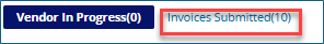 OregonBuys screenshot of invoices submitted button