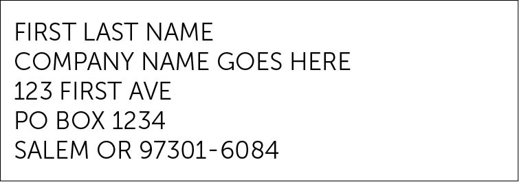address block sample