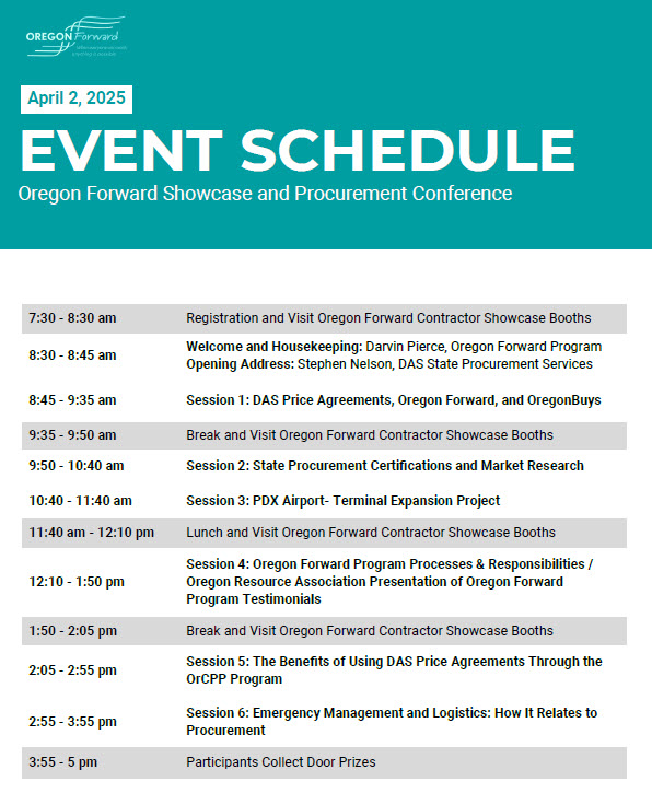 image of event schedule and program