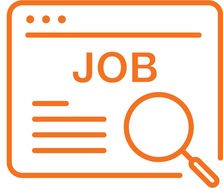An orange job board