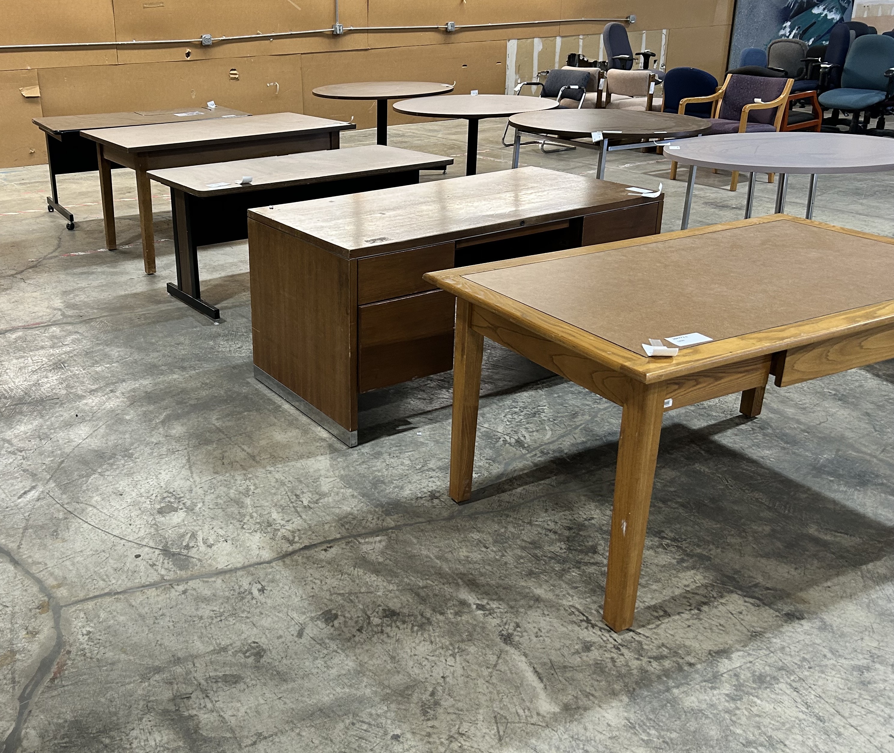 Row of tables