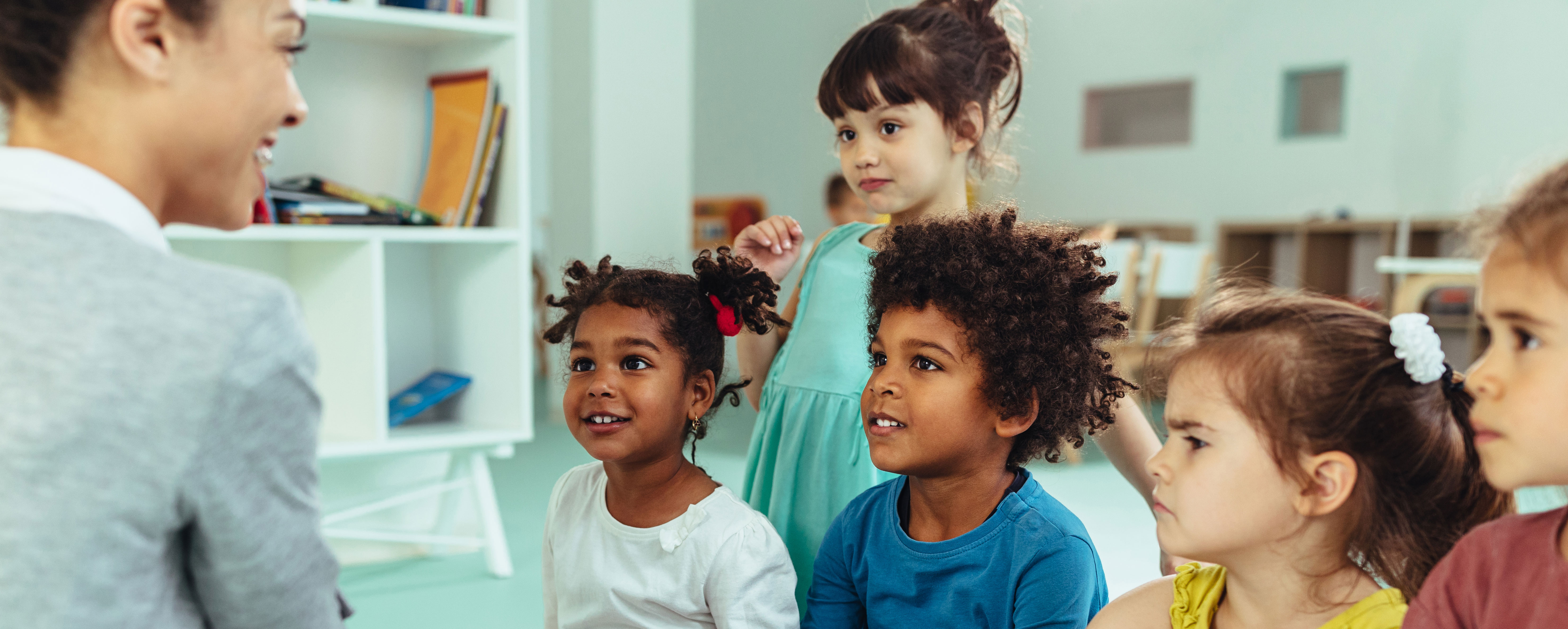 kids listening to teacher