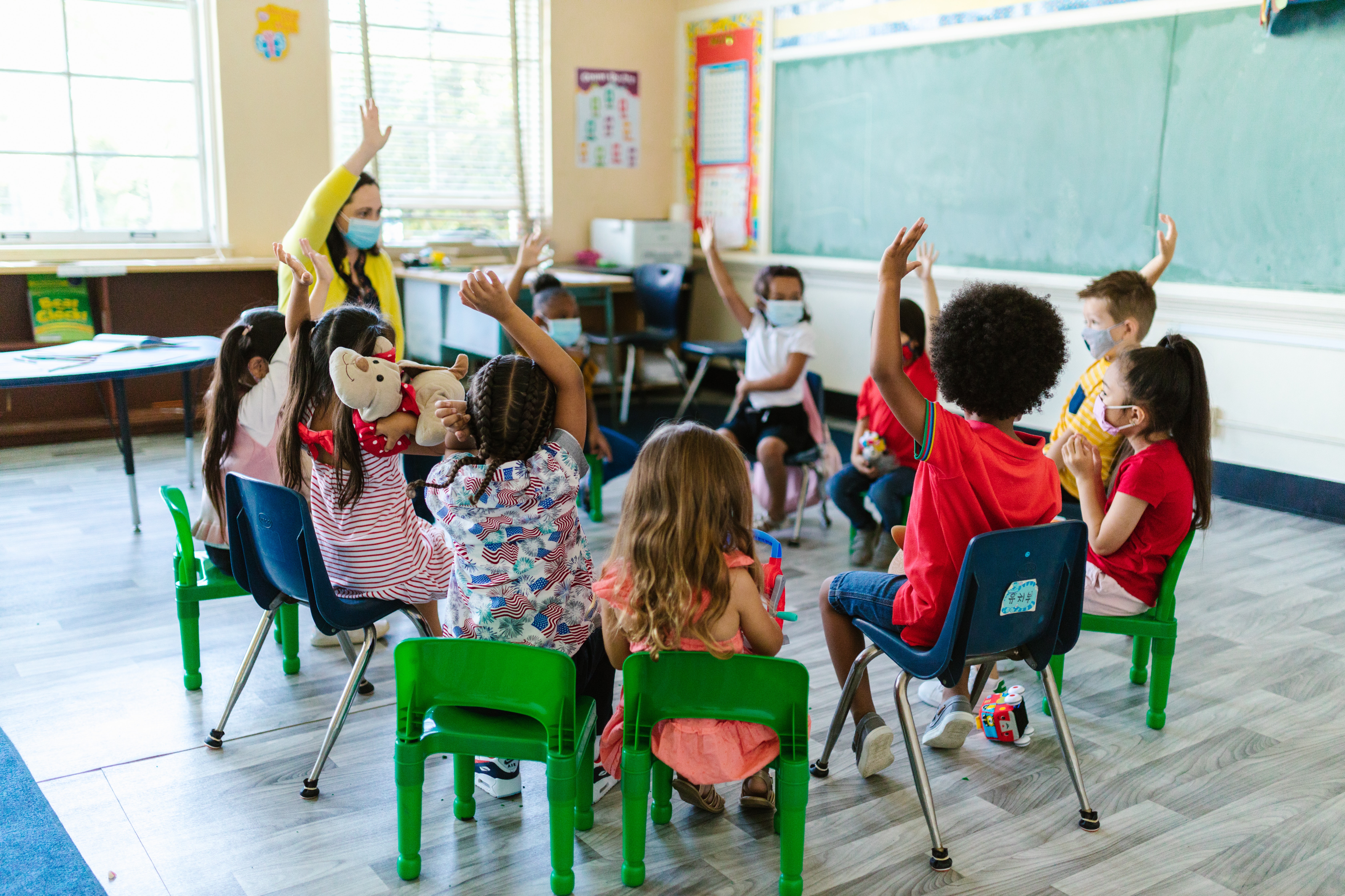 children in classroom