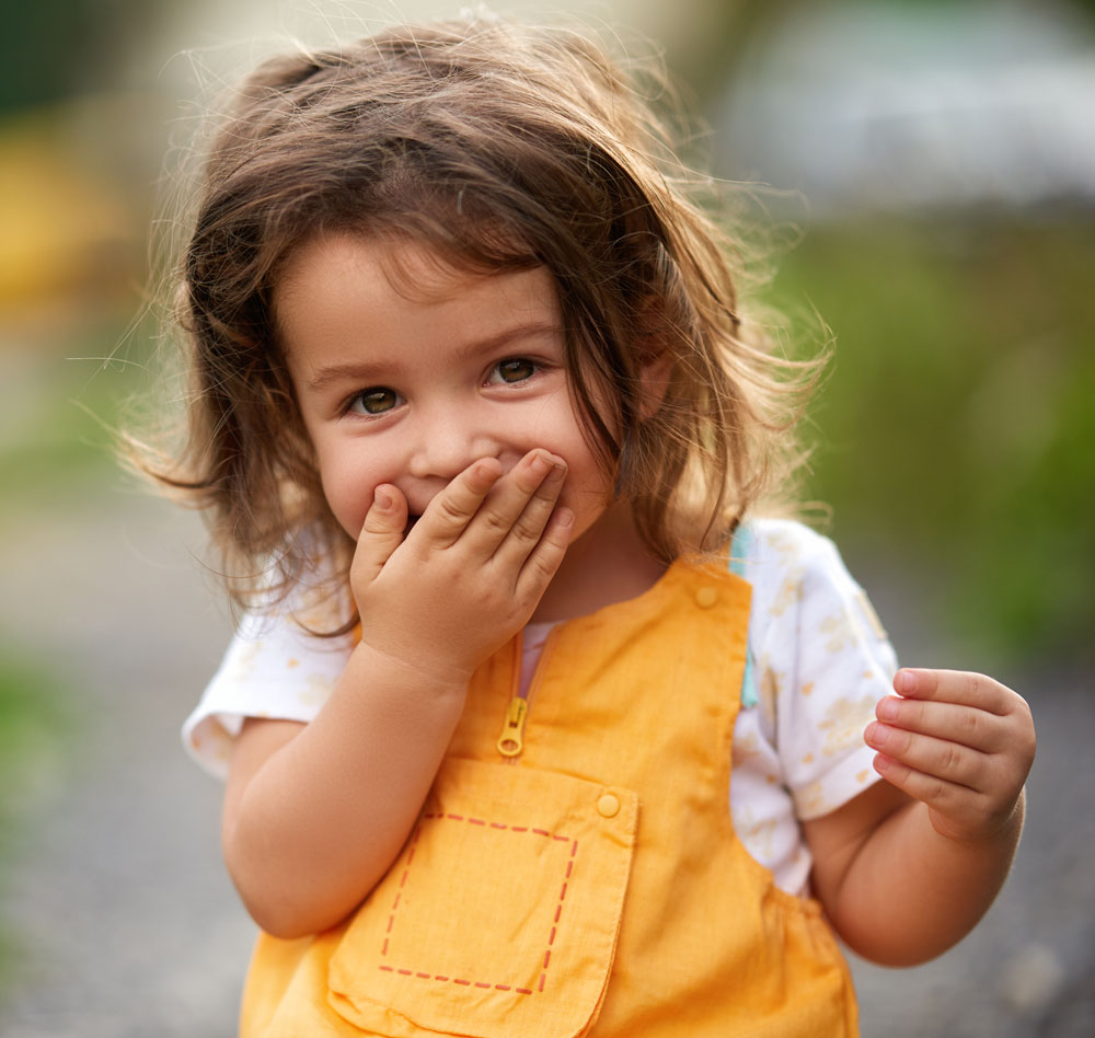 Little girl laughing