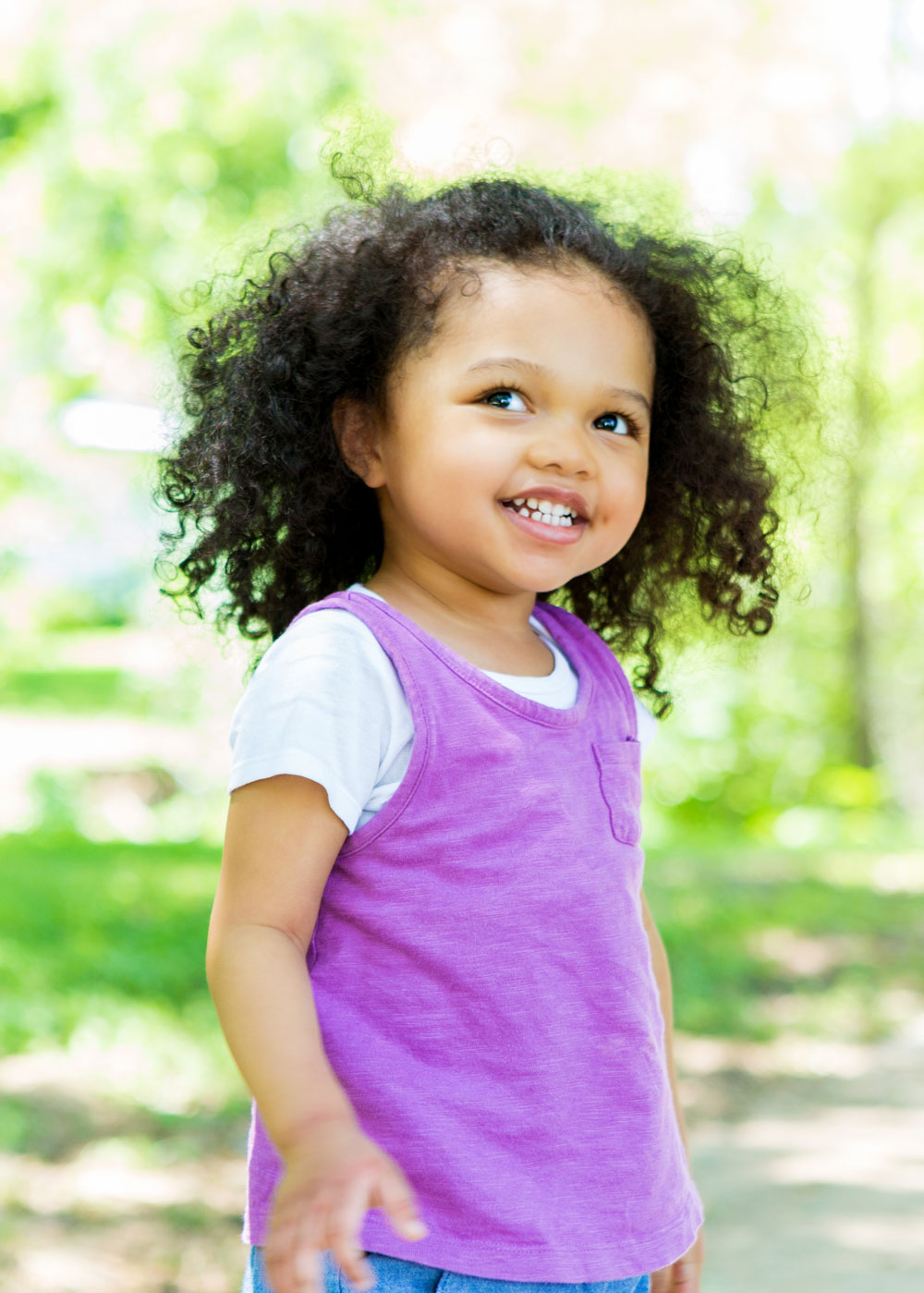 young girl smiling