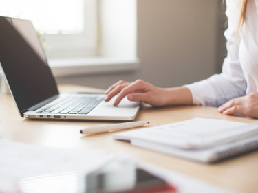 Image of person working at computer