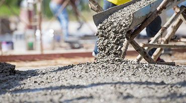 pouring cement