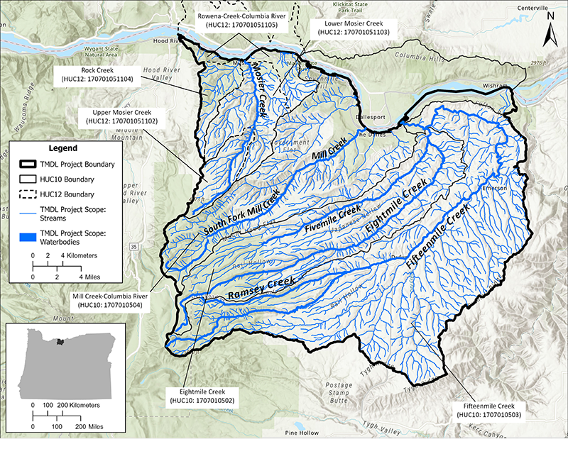 map of the area