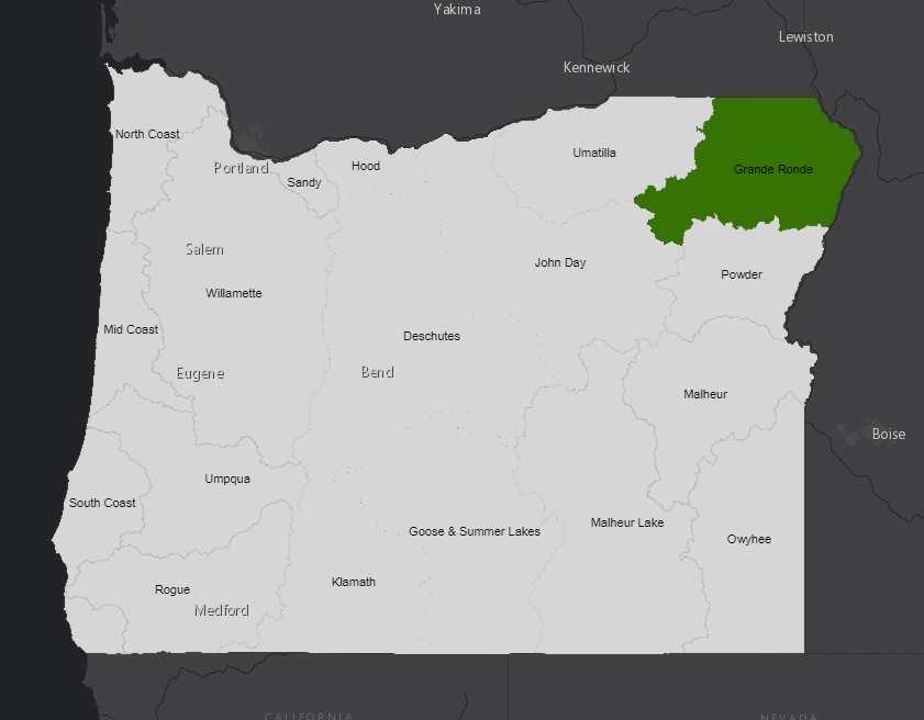 grande ronde basin map