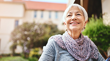older adult smiling