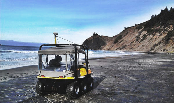 lidar surveying the Oregon coast