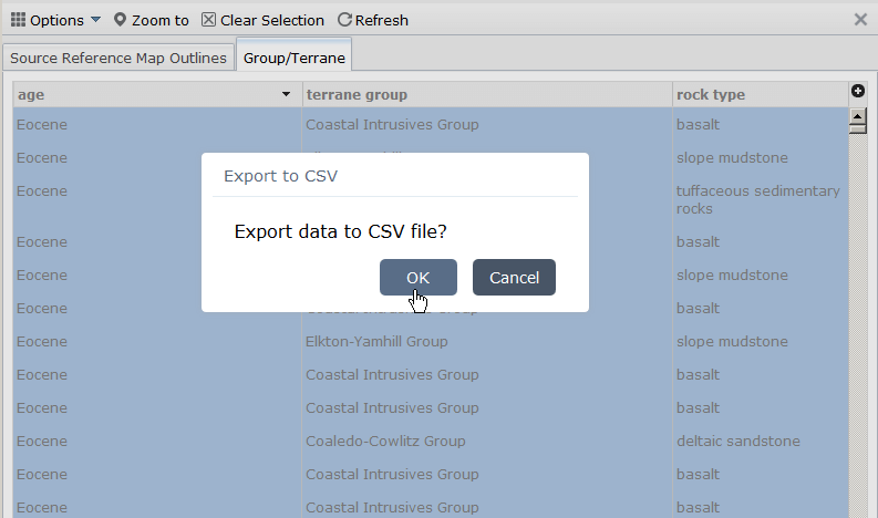 export to cvs