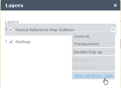 access the attribute window