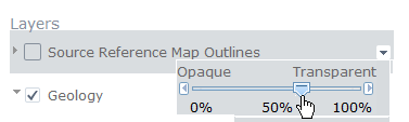transparency slider