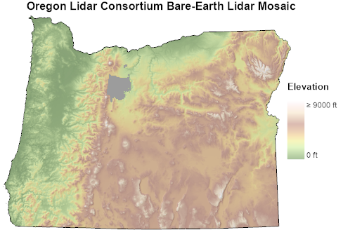 Open the Oregon LiDAR Viewer map