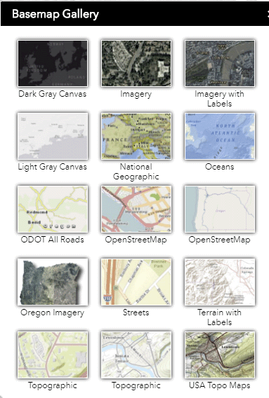 basemap gallery