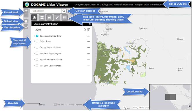 lidar data viewer map interface