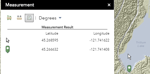 Get the lat/long of a point