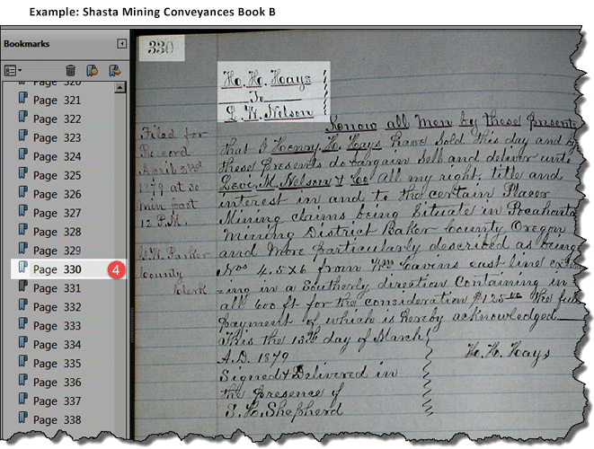 example conveyance record
