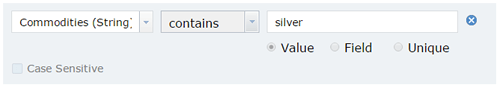 Mining Permit Viewer filtertable example
