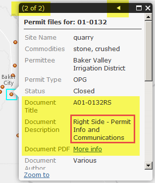 Mining Permit Viewer infoclick