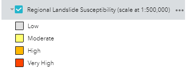 Landslide Hazard Susceptibility layer