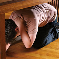 duck, cover, and hold during an earthquake