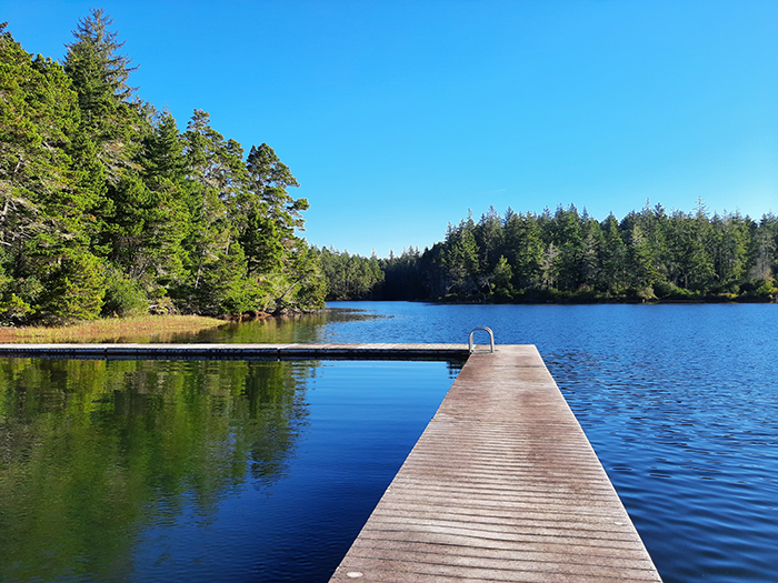 Dock leading out to water