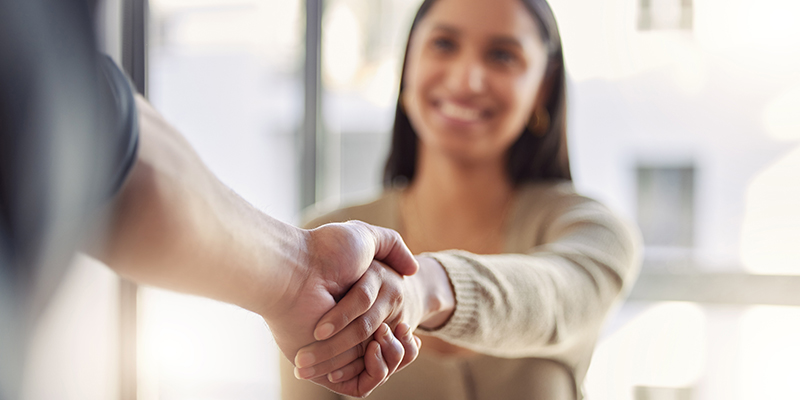 Shaking hands