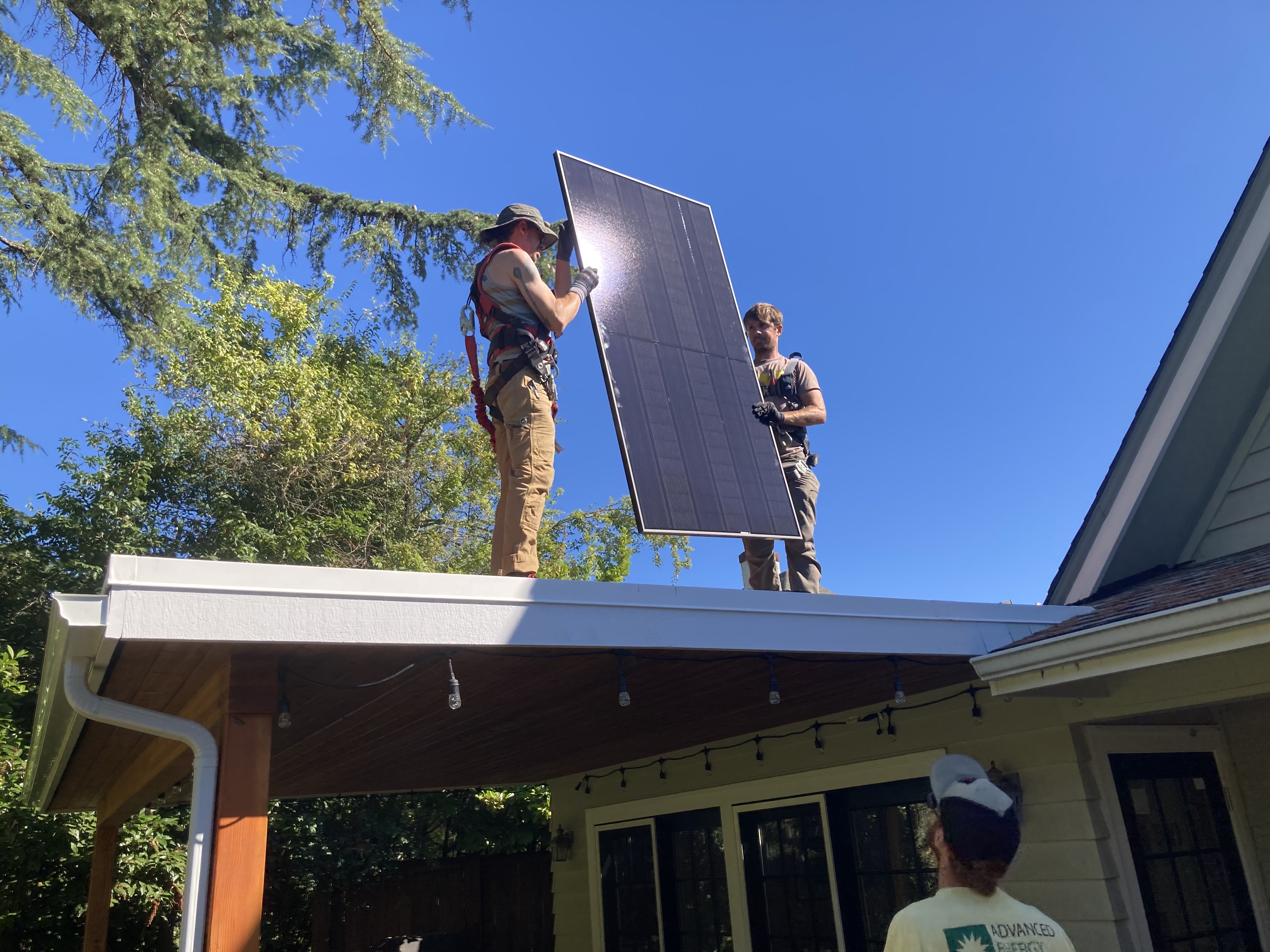 Image of solar panels being installed.