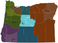 Map of Oregon