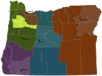 Map of Oregon