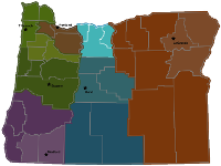 Map of Oregon