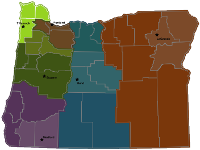 Map of Oregon