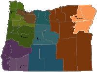 Map of Oregon