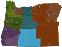 Map of Oregon