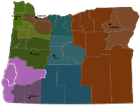 Map of Oregon