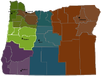 Map of Oregon