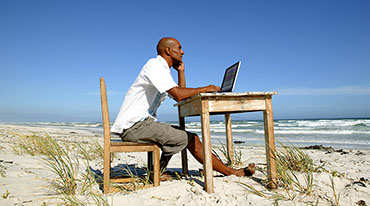 Workng From Beach