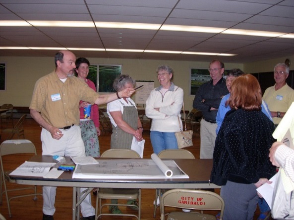 Photo of public meeting discussing parking