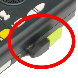 Circled USB Adaptor Port