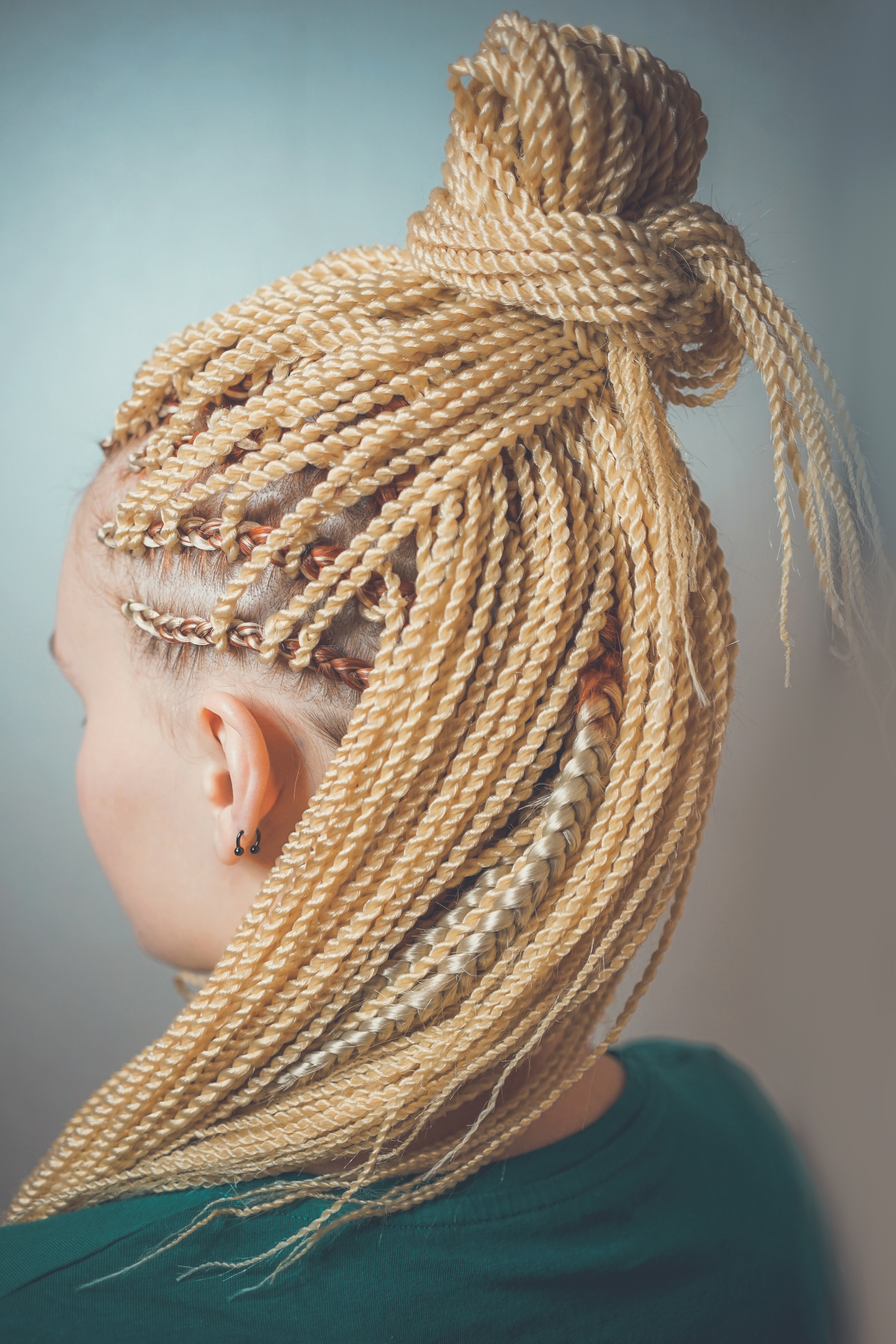 Young girl with braids